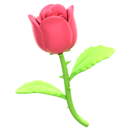 Rose Flower  3D Icon