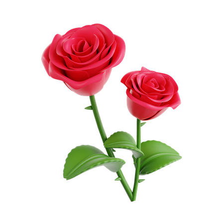 Rose Flower  3D Icon