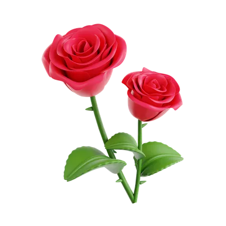 Rose Flower  3D Icon