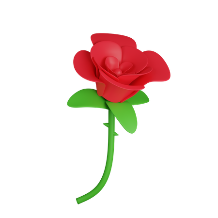 Rose Flower  3D Icon