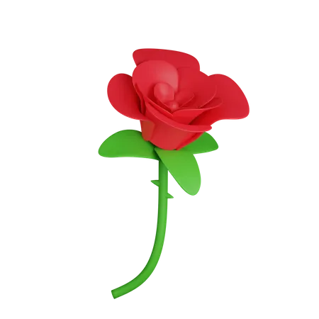 Rose Flower  3D Icon