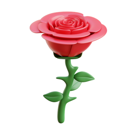 Rose Flower  3D Icon