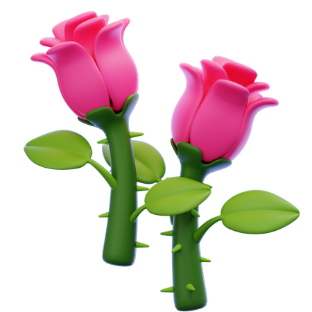 Rose Flower  3D Icon