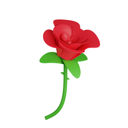 Rose Flower  3D Icon