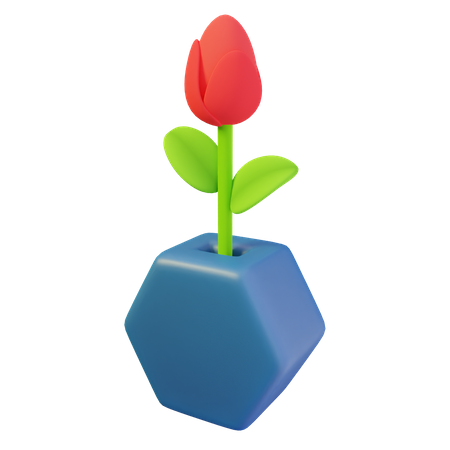 Rose Flower 3D Illustration