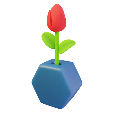 Rose Flower  3D Illustration