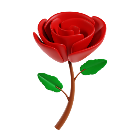 Rose Flower  3D Icon