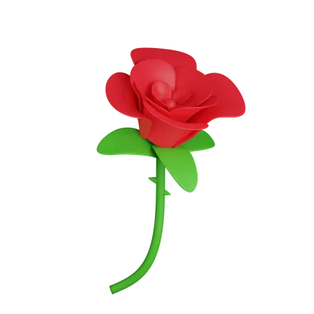 Rose Flower 3 D Illustration Contains PNG BLEND GLTF And OBJ Files 3D Icon