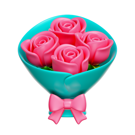 バラの花束  3D Icon