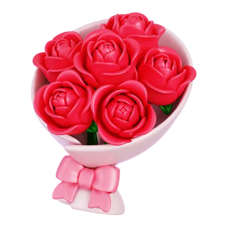 Rose Flower Bouquet  3D Icon