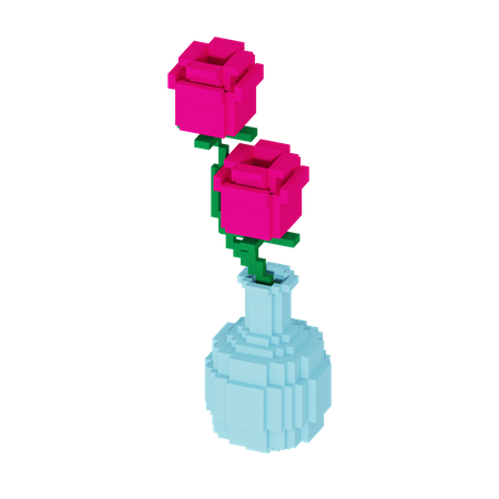 Rose Pot  3D Icon