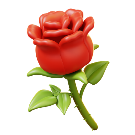 Rose rouge  3D Icon