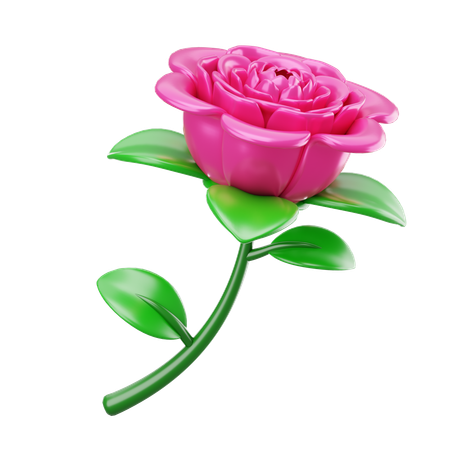 Rose rouge  3D Icon