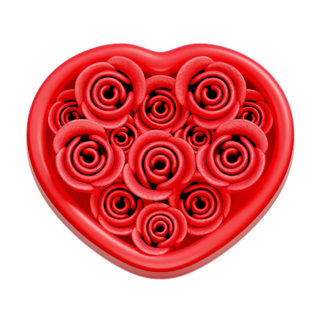 Roses coeur  3D Icon