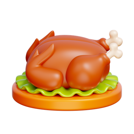 Rosted Chicken  3D Icon