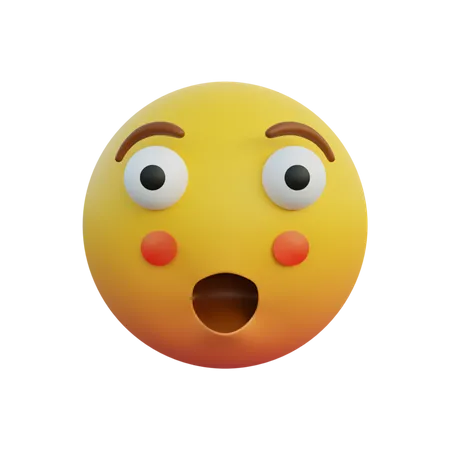 Rosto chocado, olhos esbugalhados  3D Emoji