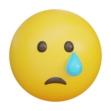 Emoji de rosto chorando com lágrimas  3D Icon