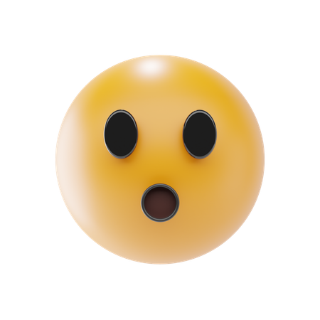 Emoji de rosto com boca aberta  3D Icon