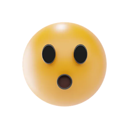 Emoji de rosto com boca aberta  3D Icon