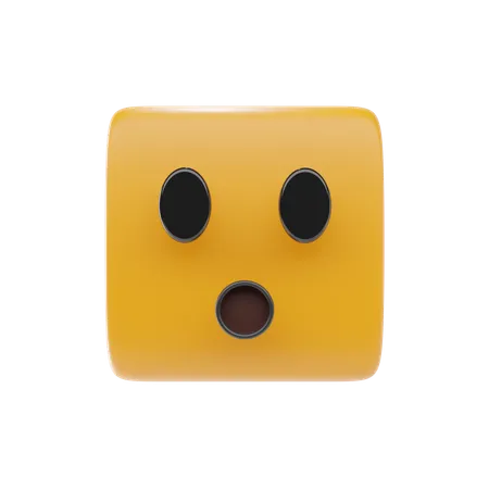 Emoji de rosto com boca aberta  3D Icon