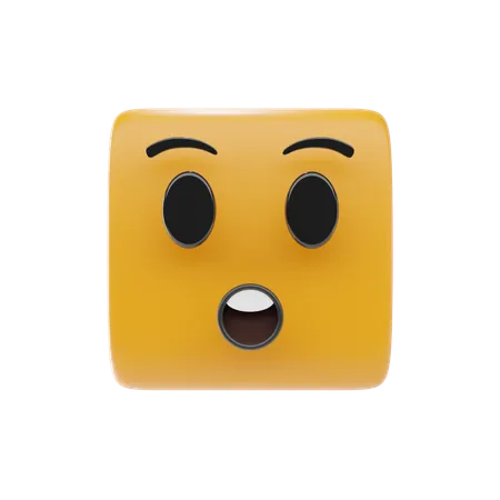 Emoji de rosto com boca aberta  3D Icon