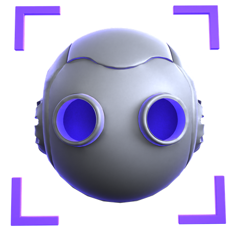 Cara de robô  3D Icon