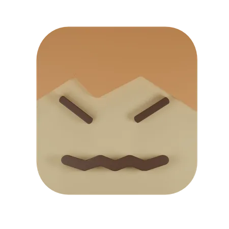 Rosto inexpressivo  3D Emoji