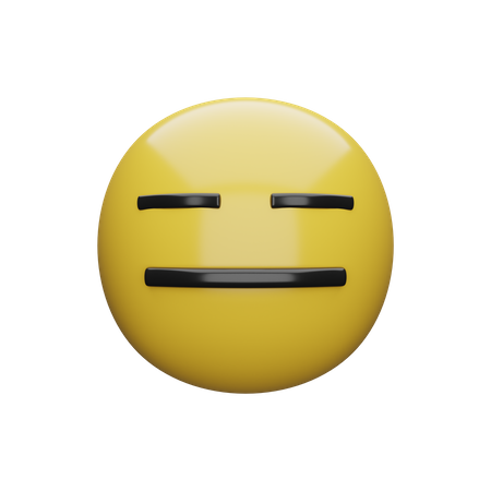 Rosto inexpressivo  3D Emoji