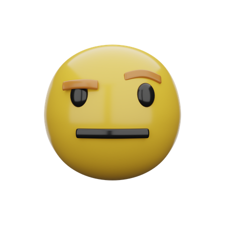 Rosto inexpressivo  3D Emoji