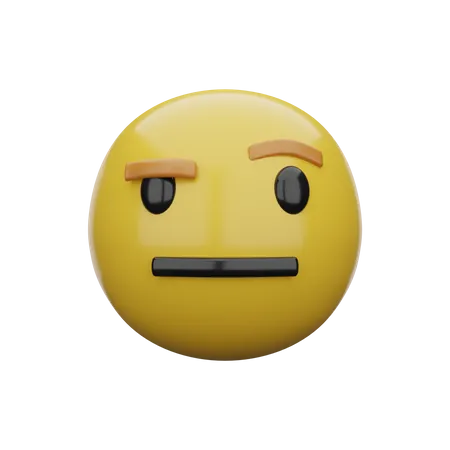 Rosto inexpressivo  3D Emoji