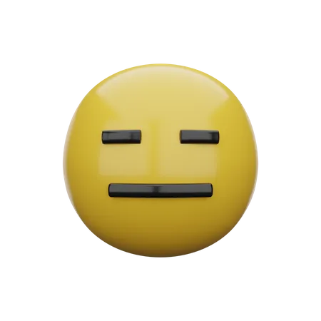 Rosto inexpressivo  3D Emoji