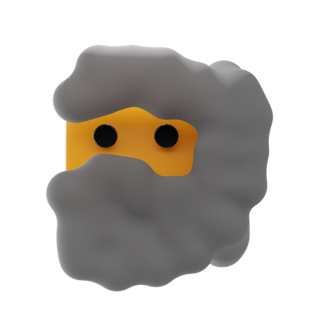 Emoji de rosto nas nuvens  3D Icon