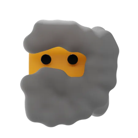 Emoji de rosto nas nuvens  3D Icon