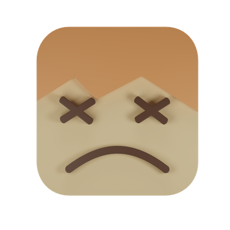 Rosto perseverante  3D Emoji