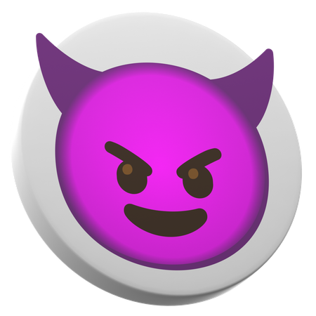 Rosto sorridente com chifres  3D Icon