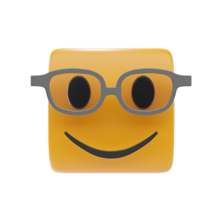 Rosto sorridente com óculos de sol  3D Icon