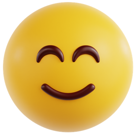 Rosto sorridente com olhos semicerrados  3D Icon