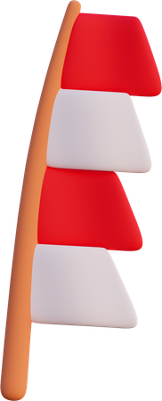 Rot-weißer Wimpel  3D Icon