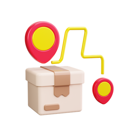 Rota de entrega  3D Icon