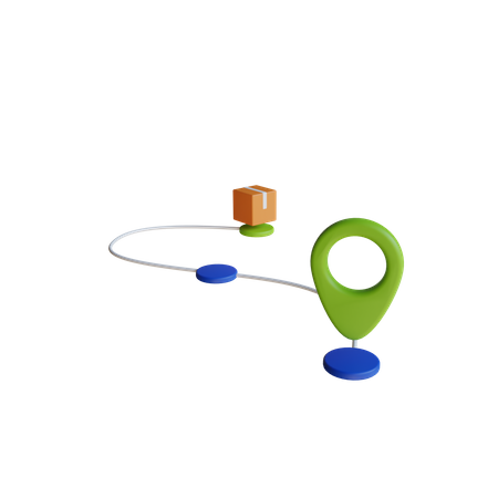 Rota de entrega  3D Icon