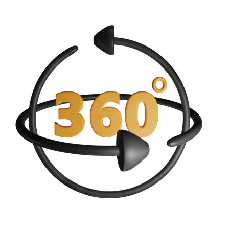 Rotação de 360 graus  3D Icon