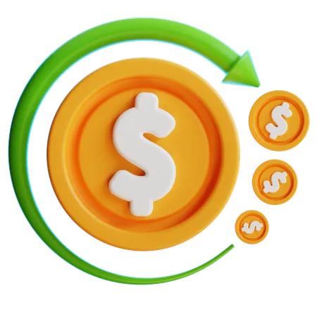 Rotação de dinheiro  3D Icon