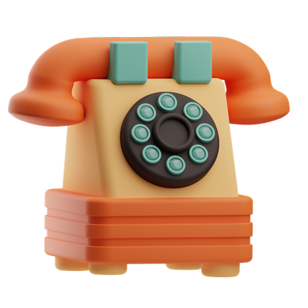 Rotary Phone  3D Icon