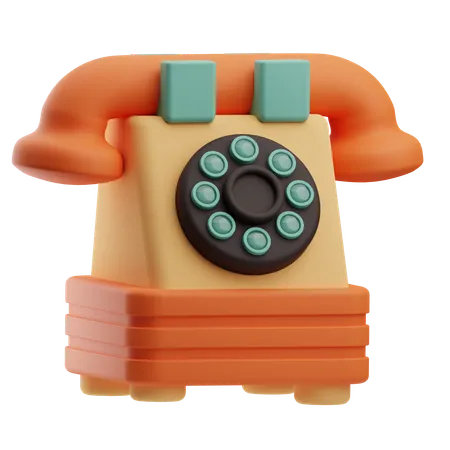 Rotary Phone  3D Icon