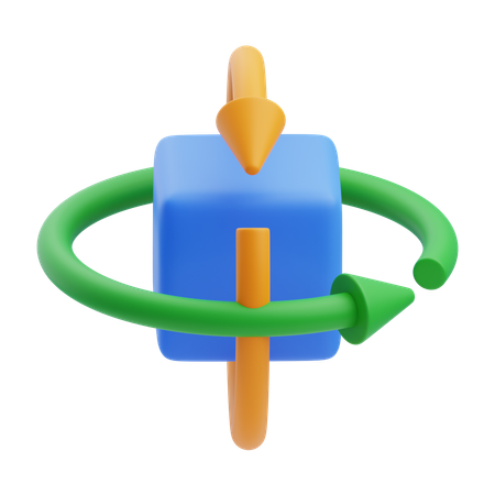 Rotate Cube  3D Icon