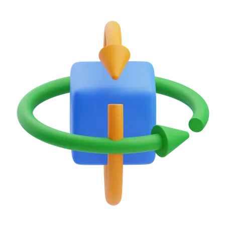 Rotate Cube  3D Icon