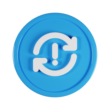 Rotate Exclamation 3D Icon