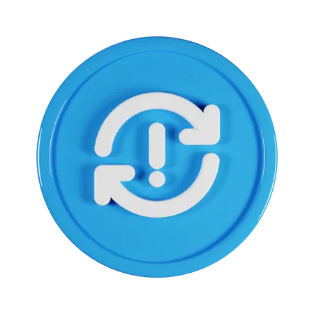 Rotate Exclamation 3D Icon