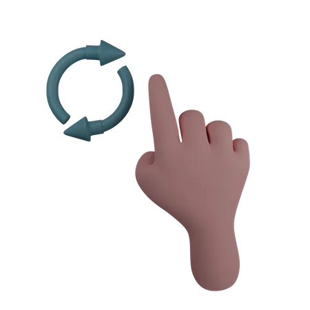 Rotate Hand Gesture Contains PNG BLEND And OBJ 3D Illustration