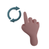 rotate hand gesture 3d illustration